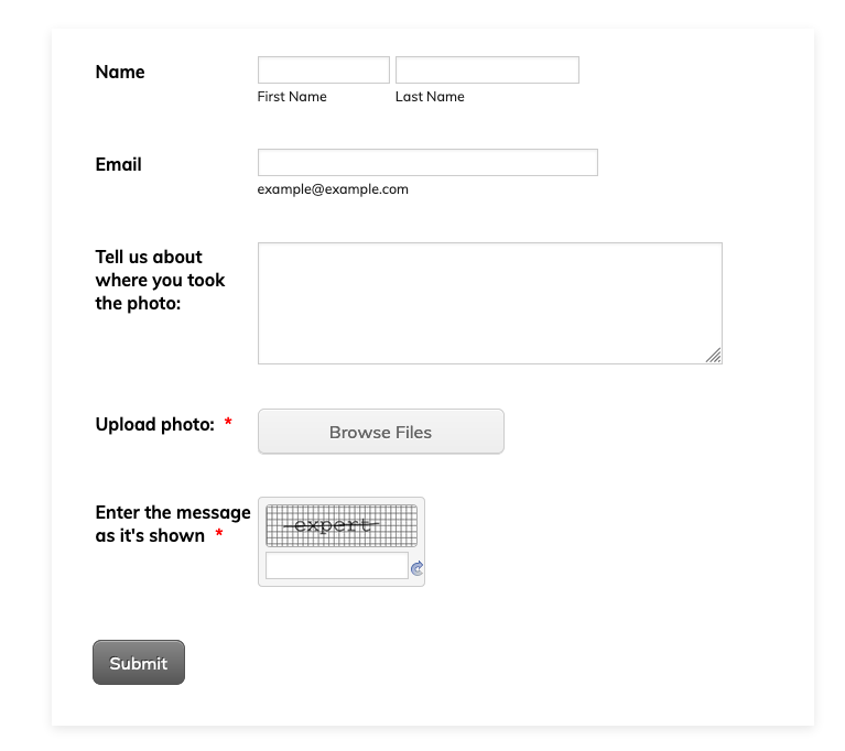 How can I remove grey border frame and shadow on basic form design?